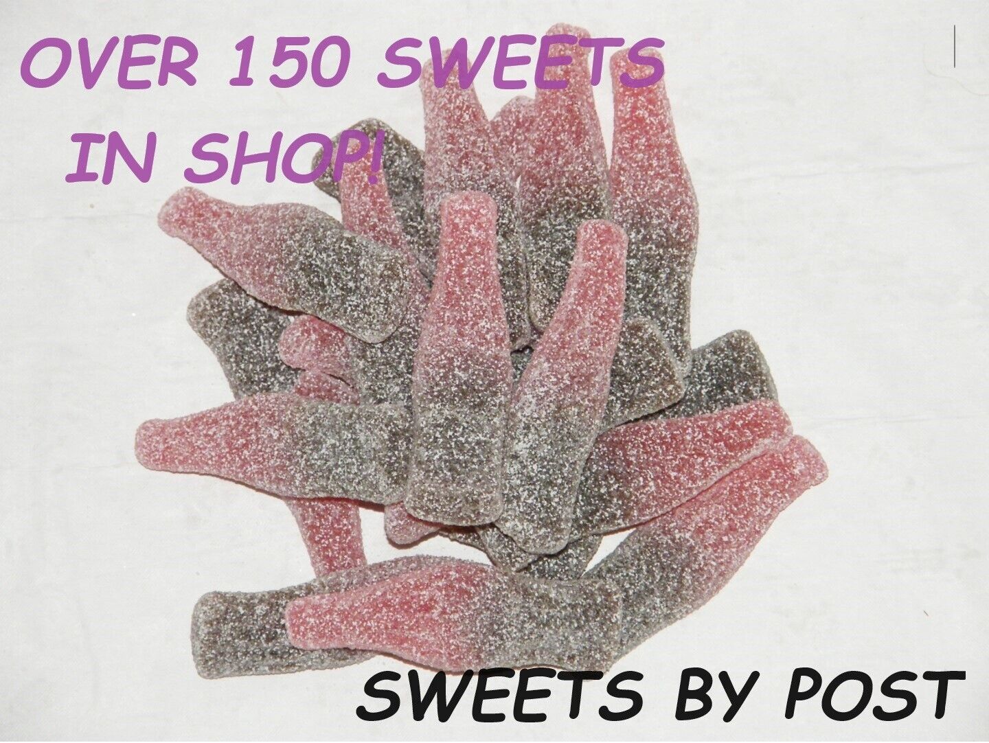 JUMBO SIZE FIZZY CHERRY COLA BOTTLES Retro Sweets Pic N Mix Sour Kids Party