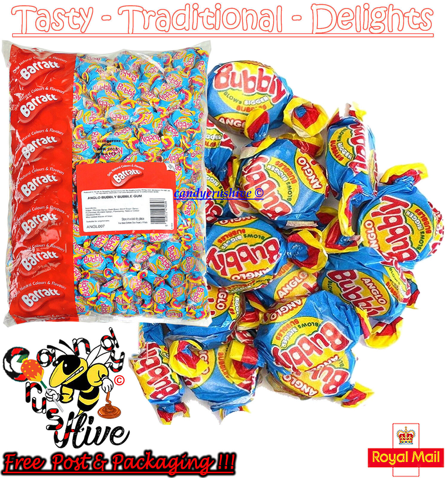 1 - 1000 Barratt ANGLO Bubbly Bubblegum Bubble Gum Traditional Retro Classic