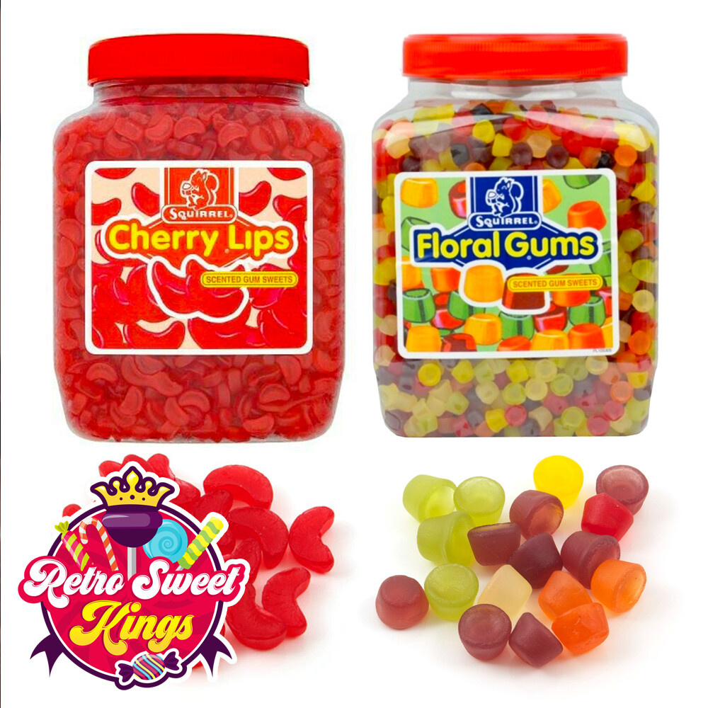 Squirrel Floral Gums Cherry Lips Scented Retro Sweets Pick N Mix Valentines Day