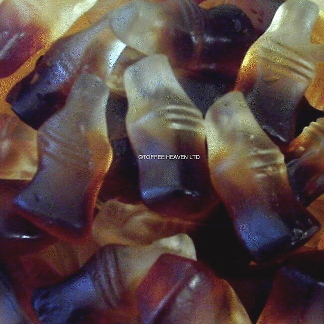 Sugar Free Cola Bottles - Jelly Gummy Jellies Retro Bottle Diabetic Sweets - Bag